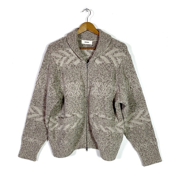 Buck Mason Grey Feather Heritage Wool Shawl Cardigan - Picture 3 of 8